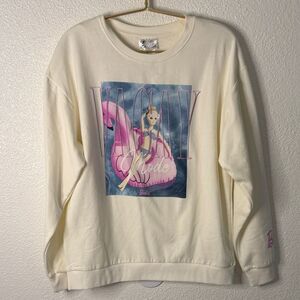 NWT- “Vacay Mode”Barbie Cream Sweatshirt- Size medium